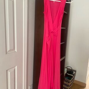 Lands' End Vibrant Pink Maxi Dress